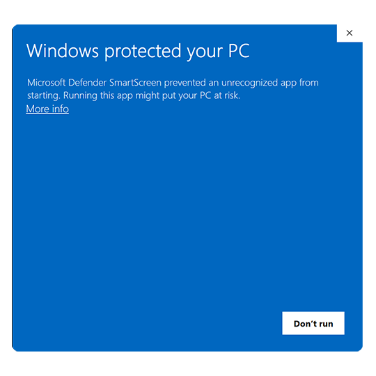 When installing for the first time, this screen might appear.