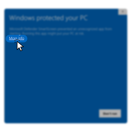 Don't be alarmed. Click 'More info.'